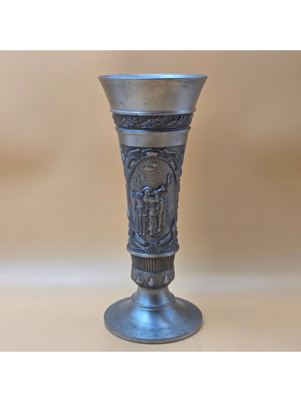 Grenningloh Germany 95% Pewter Waidmannsheil Hunting Goblet Chalice Zinn